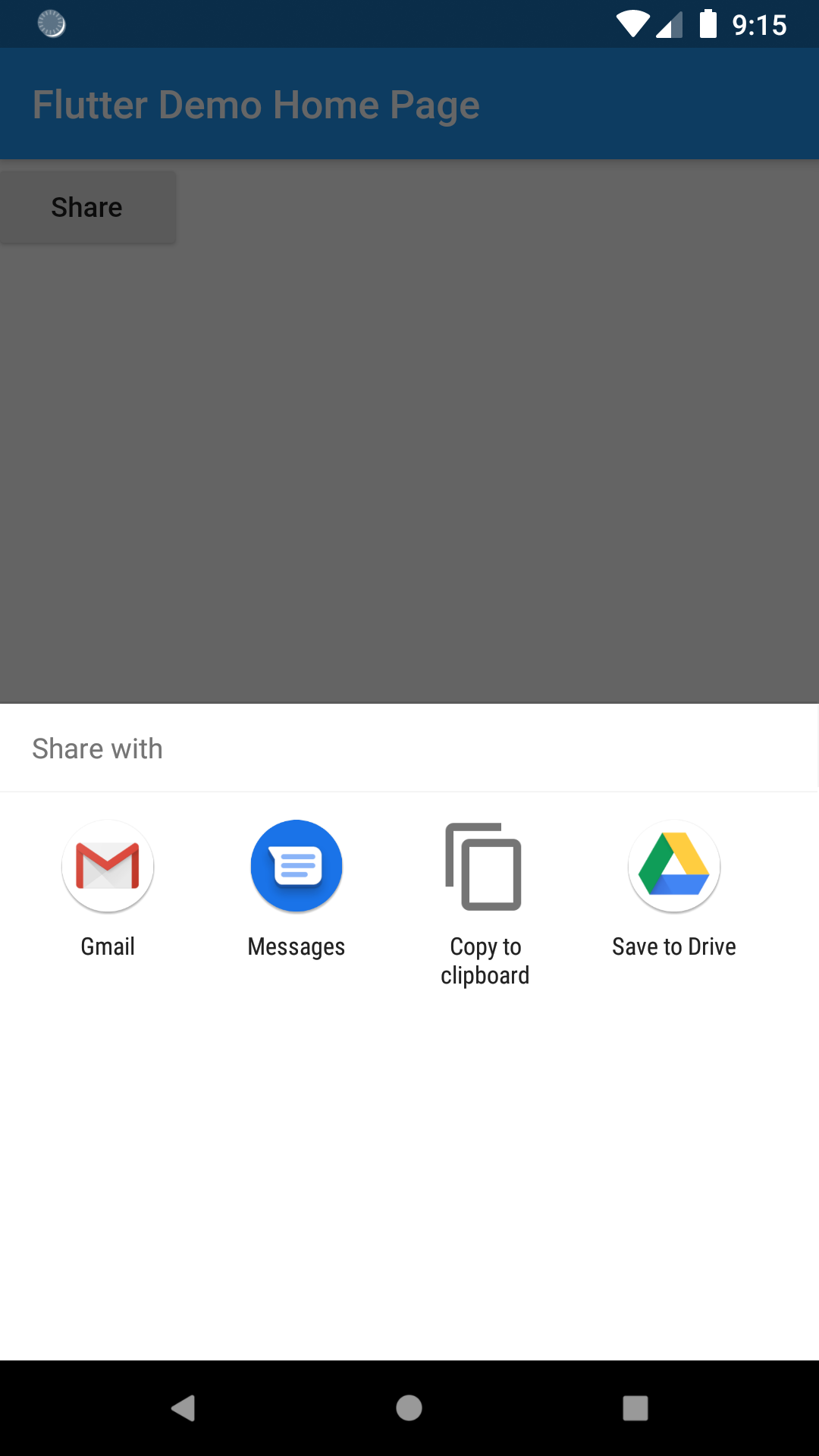 Share content through flutter app
